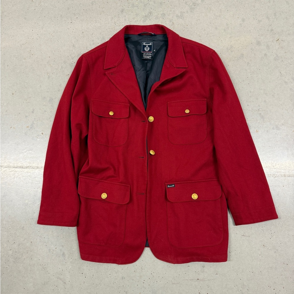Vintage Red Unisex Faconnable Jacket